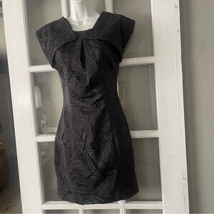 Gestuz Black Textured Mini Dress‎